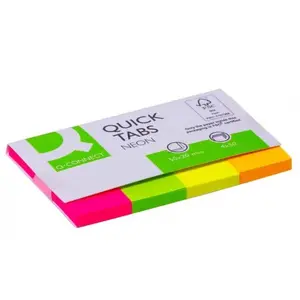 Self-adhesive tabs Q-Connect KF01226, assorted colours, 50×81×5 mm