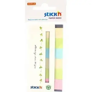 Paper Index Sticky Tabs Stickn 242349 neon mix 6 colors, eco-friendly