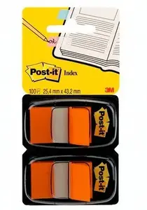 Index Card Post-it (Post-IT) 3M 680-O2EU Orange 25 x 43.2 mm, 100 pcs