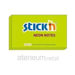 Self-adhesive Sticky Notes Stickn model 205542 — neon green pads
