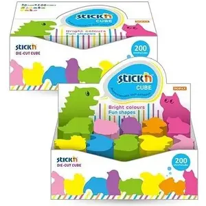Stickn Stickers pack — Kostki kształty mini zwierzęta 30 pieces, mixed shapes