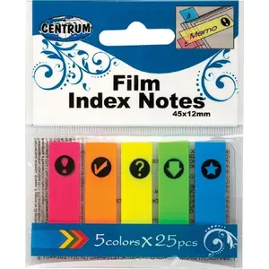 Indexing Tabs Centrum 45×12 mm, 25 sheets, model 438064
