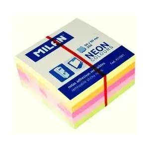 Self-adhesive Notes Milan 50 x 50 mm Neon - pad of square sticky notes