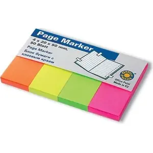 Indexing Tabs KOH-I-NOOR pastel 4 sets x 50 flags — adhesive index cards