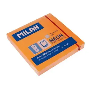 Sticky Notes Milan 75×75 mm neon orange, self-adhesive note pads