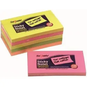 Adhesive Notes Snopake & Swordfish 127×76 mm neon, 100 sheets