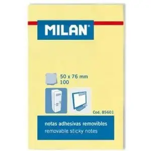 Self-adhesive notes Milan 50×75 mm, 100 sheets, brand Milan (MPN 158494)