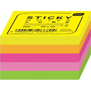 Sticky Notes INTERDRUK 50 × 50 mm, 250 sheets, multicolored