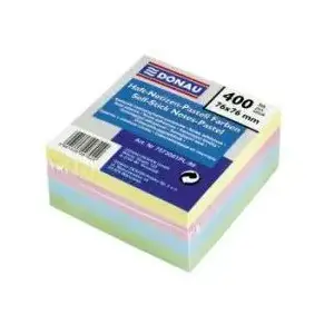 Sticky Note Pad Donau 76×76 mm, 4-Color, 400 sheets, pastel (7573001PL-99)