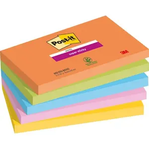 Self-adhesive Notes Post-It 3M Super Sticky BOOST 76 x 127 mm 5 pads x 90 sheets