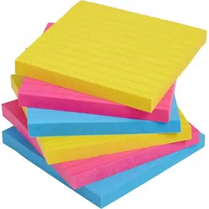 Самоклеящиеся блоки Post-It 3M Super Sticky XL Carnival в линейку 101×101 мм 6×90 листов
