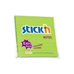Self-adhesive Sticky Notes Stickn model 155261 — extra sticky, lined