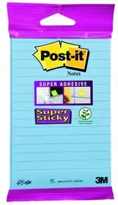 Post-IT 3M 6844LNB self-adhesive note paper rectangle 102×152 mm, 45 sheets, blue