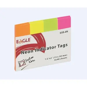 Self-adhesive page flags Eagle Notes 15 x 50 mm, pack model 659-4N