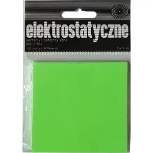 Līmplēksnes Ziemia Obiecana Karteczki elektrostatyczne 75×75 mm 100 loksnes zaļas