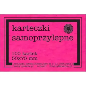 Self-adhesive Fluorescent Notes 50×75 mm 100 sheets – Ziemia Obiecana