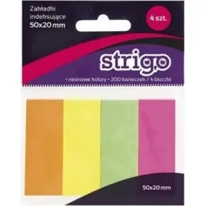 Self-adhesive Memo Notes Strigo 50×20 mm, 200 sheets (model 329099)