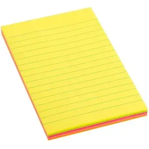 Self-adhesive D.Rect Notes 98×150 mm neon lined pads — D.Rect 300377