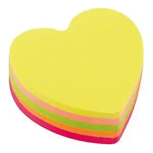 Self-adhesive Notepad D.Rect NOTES Heart 70 x 70 mm, 400 sheets