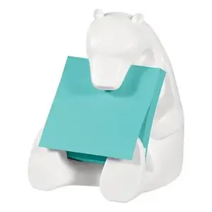 Note dispenser Post-IT Pop-up for 3 x 3 in notes, Bear design, White, pad width 7.62 cm, 50 sheets