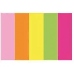 Paper neon index tabs D.Rect 15×50 mm, adhesive page markers, pack (model 215642)