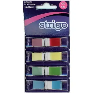 Indexing tabs Strigo 45×12 mm, 4 colors, pack of self-adhesive page markers