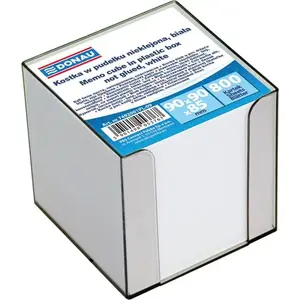 Donau notepad cube in dispenser 95×95×95 mm white - Donau 7492001PL-09