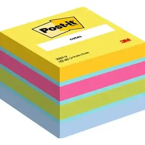 Self-adhesive Note Paper Post-It 3M 2051-U, Square 51×51 mm, 400 sheets, Blue/Green/Pink/Yellow