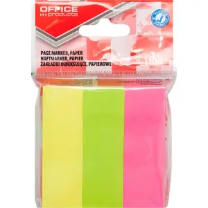 Indexing Tabs Office Products, paper 26×76 mm, 3×100 sheets, hanging pack, mixed colors