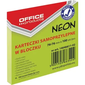 Sticky Notes pad Office Products 76×76 mm neon green 100 sheets