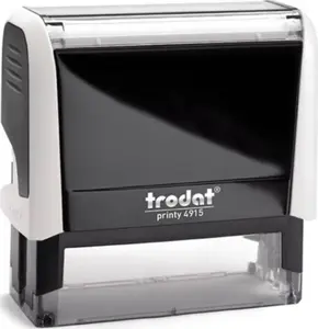 Самонабивающаяся печать Trodat Printy 4915, корпус белый, прямоугольный оттиск (размер не указан)