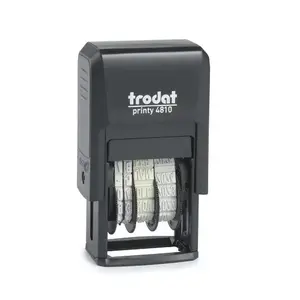 Самонабивающаяся датер Trodat 4810 Printy — оттиск 3.8×21 мм, размеры 41×25×73 мм, черный, нидерландский