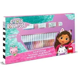 Stamp and Marker Set Multiprint Koci Domek Gabi — 36 pieces, stamps and coloring pens