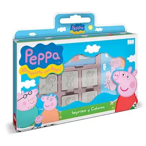 Детский набор штемпелей Dante Multiprint Peppa Pig — 7 штампов, 3 смывающихся фломастера, штемпельная подушка, книга заданий