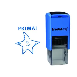 Печать Trodat 163243 — квадратная резиновая печать, синий, 34 г