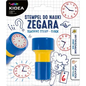 Обучающие штампы для часов Derform Kidea B/C PG — набор штампов с циферблатом для обучения времени (Derform)