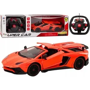 Remote Control Sports Car LEANToys 1:12 Scale Orange with Opening Doors