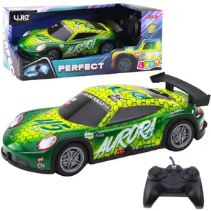 RC Racing Car LEANToys 23059 — remote-controlled toy car with illuminated green body