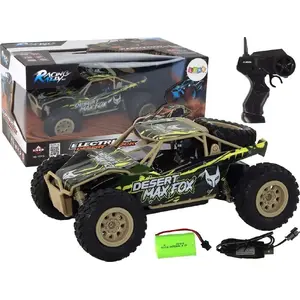 Remote Control Off‑Road Car LEANToys 1:24 scale brown‑green (R/C, 17177)
