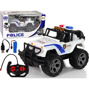 LEANToys Remote Control Police Jeep 1:14 Scale with Light Effects (model 12097)