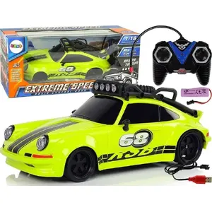 LEANToys sport car model 1:18 scale, green, die-cast replica