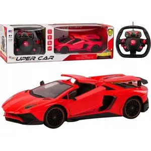 Remote Control Sports Car LEANToys 1:12 scale, opening doors, red