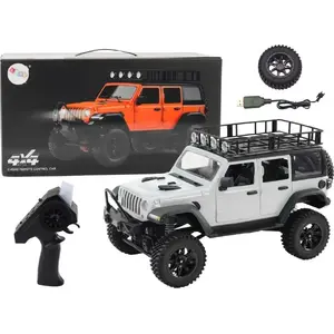 RC Off-Road Car LEANToys Lean-18563 — 2.4G Remote, 4x4 Drive, Grey