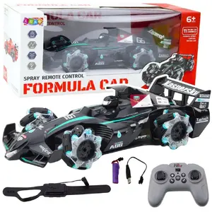 Remote Control Racing Car LEANToys model 22679, 2.4 GHz, smoke effect, black