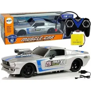 Remote Control Sports Car LEANToys 1:16 scale, silver