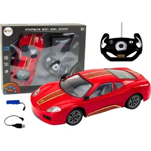 Radio vadāma sporta automašīna LEANToys, mērogs 1:16, sarkana