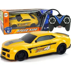 Remote control sports car LEANToys model 511716, scale 1:24, yellow