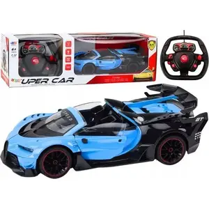 Remote Control Sports Car LEANToys 1:12 Scale, Opening Doors, Blue