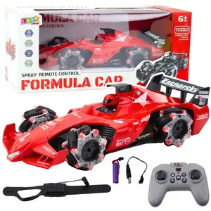 Remote Control Racing Car LEANToys 2.4 GHz, Red, Smoke Effect, Model 22678