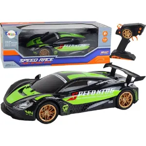 Remote Control Sports Car LEANToys 1:10 Scale, Green-Black, Large (MPN 17359)
